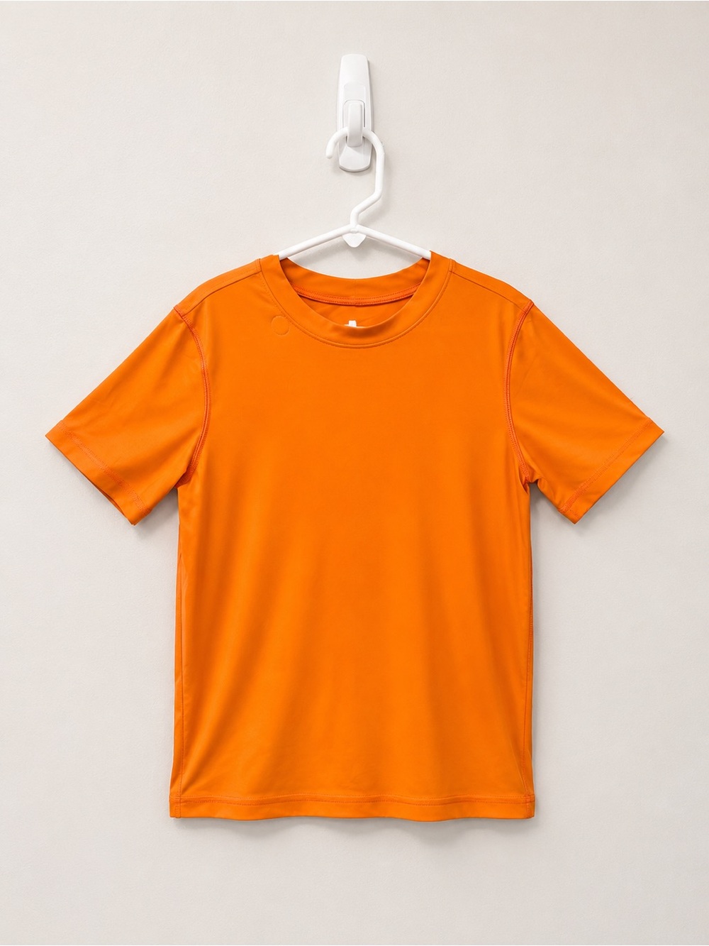 Primary Kids Orange Short Sleeve Rash Guard Swim Shirt Size 12